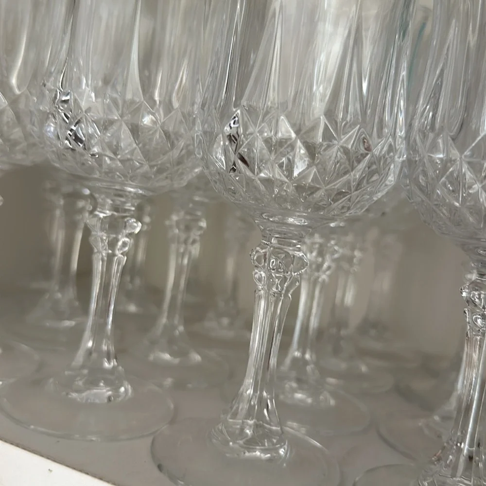 Made in France: Set of 20 Crystal Wine Glasses - Longchamp Cristal D’Arques